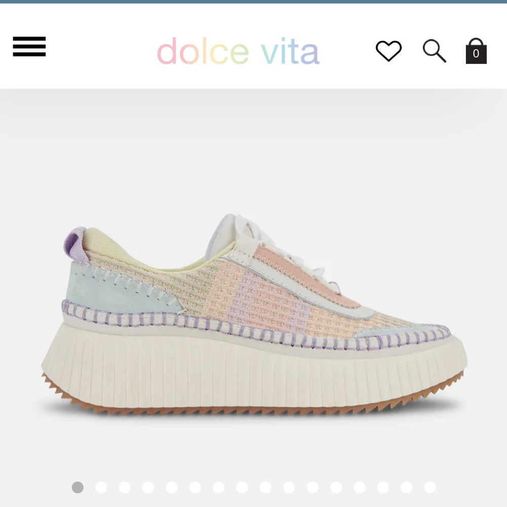 New and Never Worn Dolce Vita Dolen Sneakers in Pastel Stripe